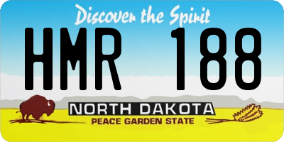 ND license plate HMR188