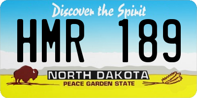 ND license plate HMR189
