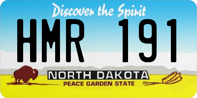 ND license plate HMR191