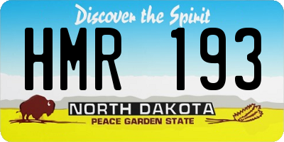 ND license plate HMR193