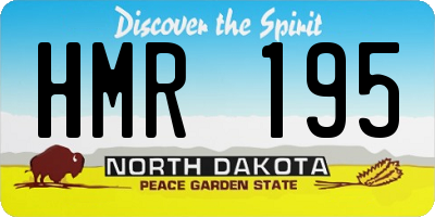 ND license plate HMR195