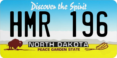 ND license plate HMR196