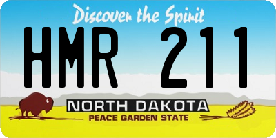 ND license plate HMR211