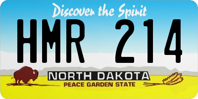 ND license plate HMR214