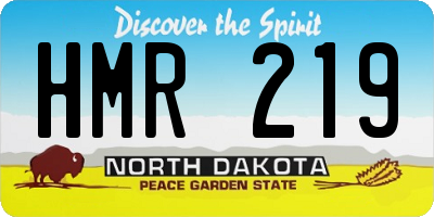 ND license plate HMR219