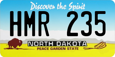 ND license plate HMR235