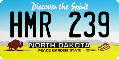 ND license plate HMR239
