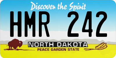 ND license plate HMR242