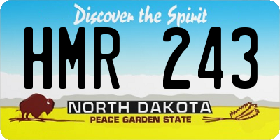 ND license plate HMR243