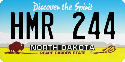 ND license plate HMR244