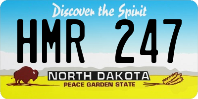 ND license plate HMR247