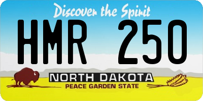 ND license plate HMR250