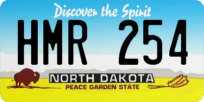 ND license plate HMR254