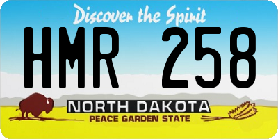 ND license plate HMR258