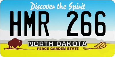 ND license plate HMR266