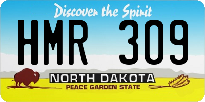 ND license plate HMR309