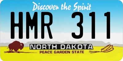 ND license plate HMR311