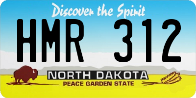 ND license plate HMR312