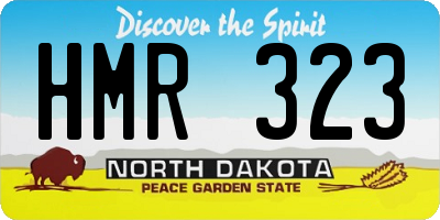 ND license plate HMR323