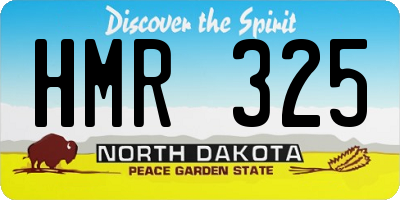 ND license plate HMR325