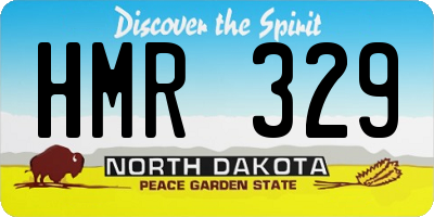 ND license plate HMR329