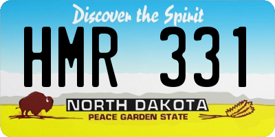 ND license plate HMR331
