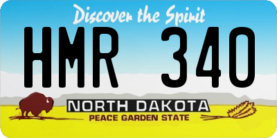 ND license plate HMR340