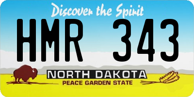ND license plate HMR343