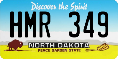 ND license plate HMR349