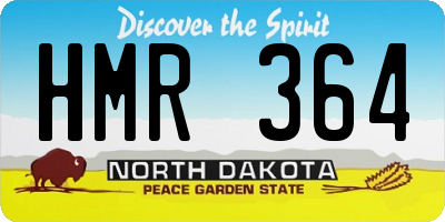 ND license plate HMR364