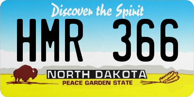 ND license plate HMR366