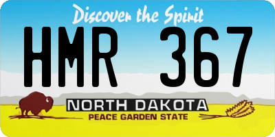 ND license plate HMR367