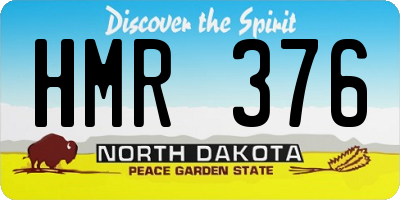 ND license plate HMR376