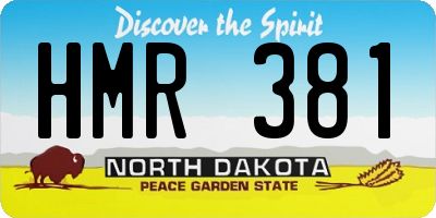 ND license plate HMR381