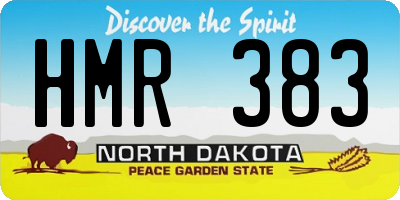 ND license plate HMR383