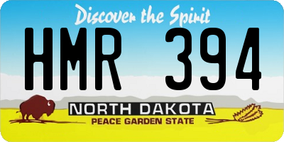 ND license plate HMR394