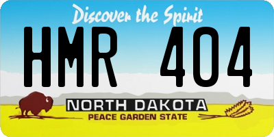 ND license plate HMR404