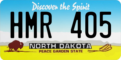 ND license plate HMR405