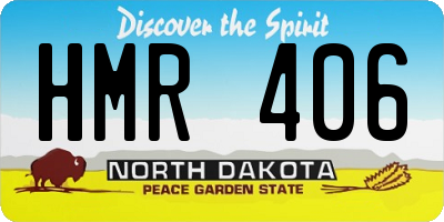 ND license plate HMR406