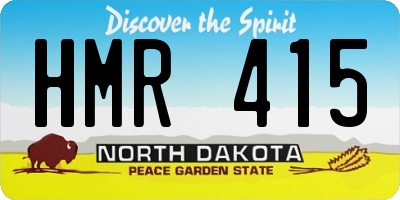 ND license plate HMR415