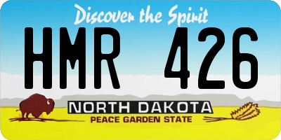 ND license plate HMR426