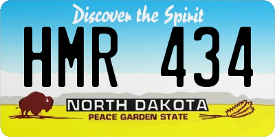 ND license plate HMR434