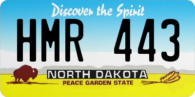 ND license plate HMR443