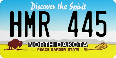 ND license plate HMR445