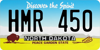 ND license plate HMR450
