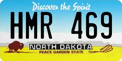 ND license plate HMR469