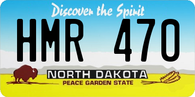 ND license plate HMR470