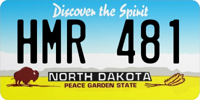 ND license plate HMR481