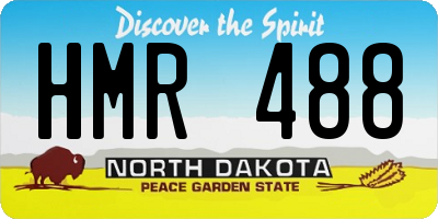 ND license plate HMR488
