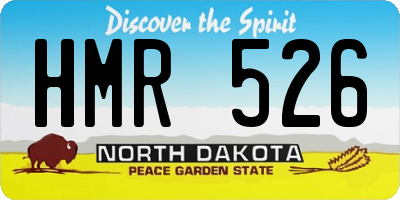 ND license plate HMR526